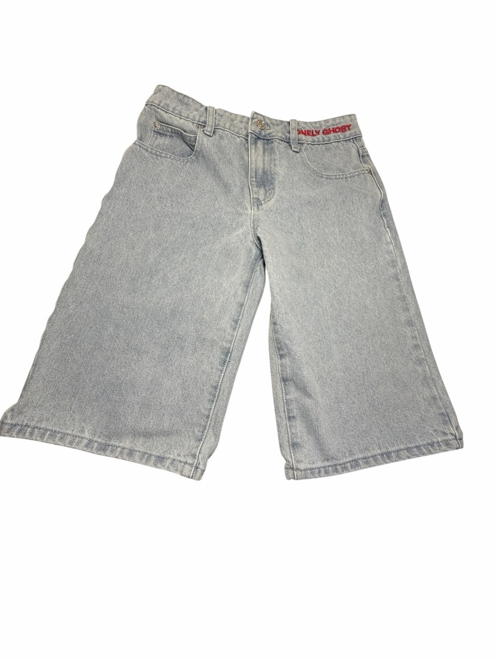 Lonely Ghost Loose Fit Light Wash Denim Shorts Sz Small
